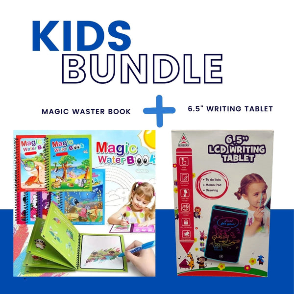 Magic Water Book + 6.5-Inch Multi-Color LCD Electronic Writing Tablet | Top Quality