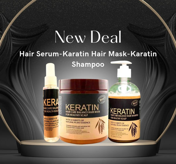 3 In 1 Hair Keratin Mask, Shampoo & Serum Deal